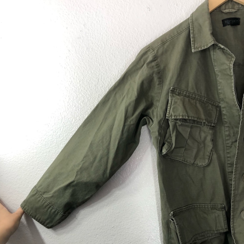 TopShop Army Green Jacket - Picture 4 of 6